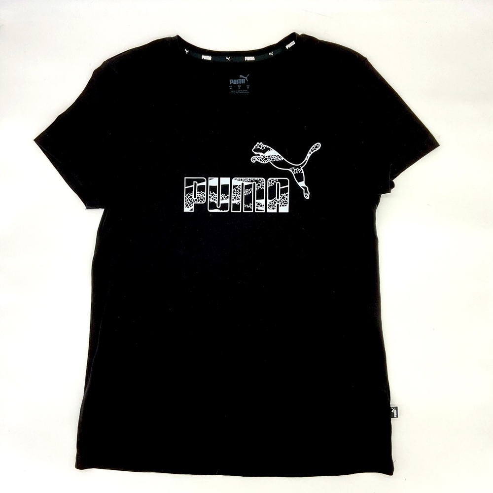 Black Puma Graphic Slim Tee Shirt